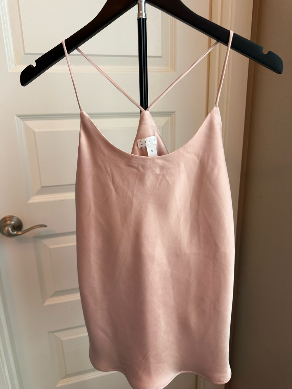 Leith Silky Blush Pink/Champagne Spaghetti Strap Cami